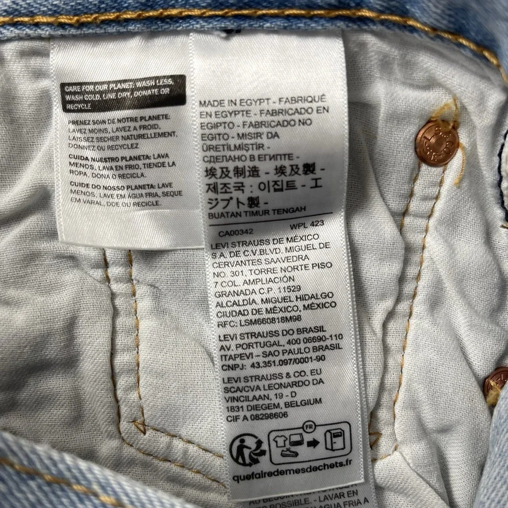 Levis 501 Jeans Mens 29x34 Blue Original Fit Straight Denim Casual 90s Cowboy